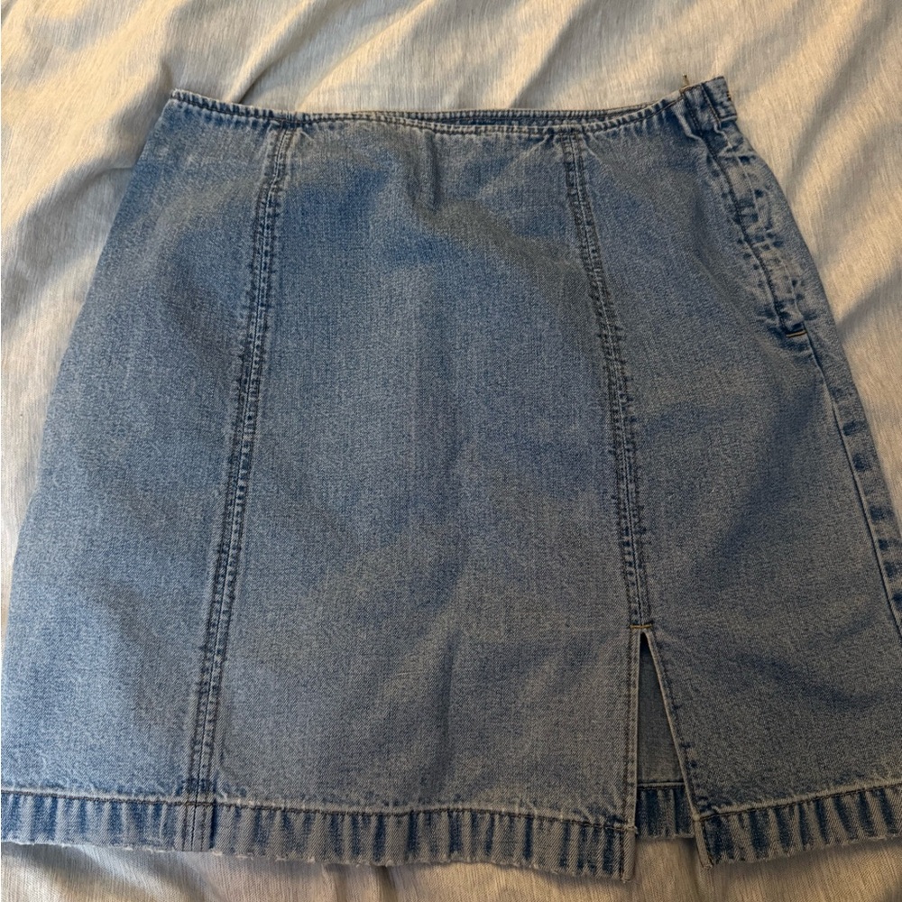 Ann Taylor Blue Denim Mini Skirt